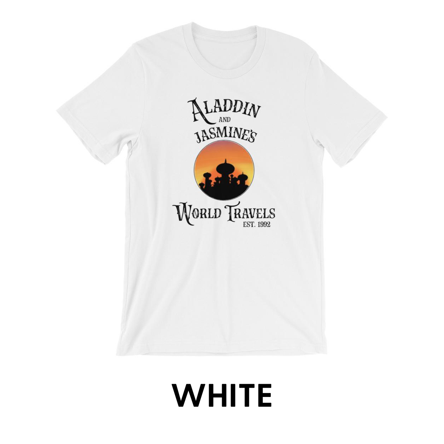 Aladdin & Jasmine’s World Travels - Unisex T-Shirt - Travel Suppliers Plus