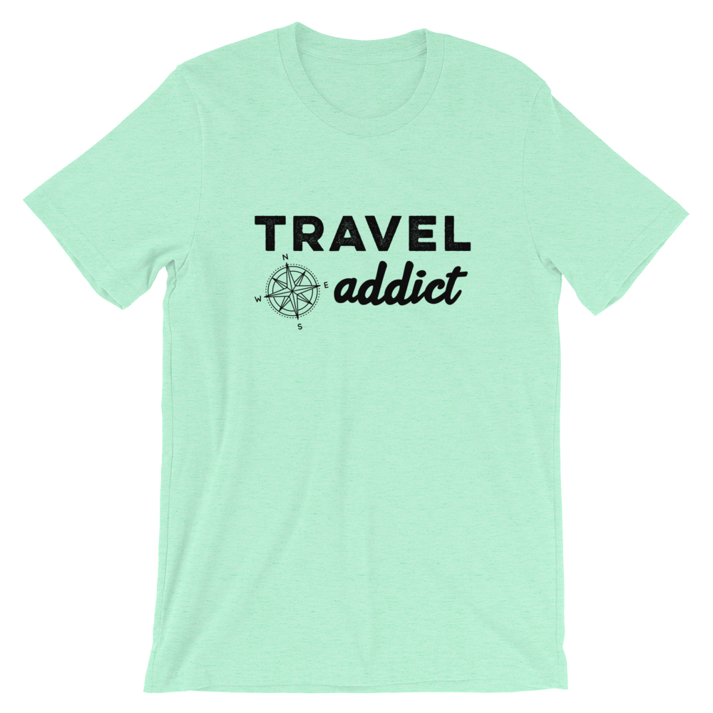 Travel Addict with Compass T-Shirt - Travel Suppliers Plus