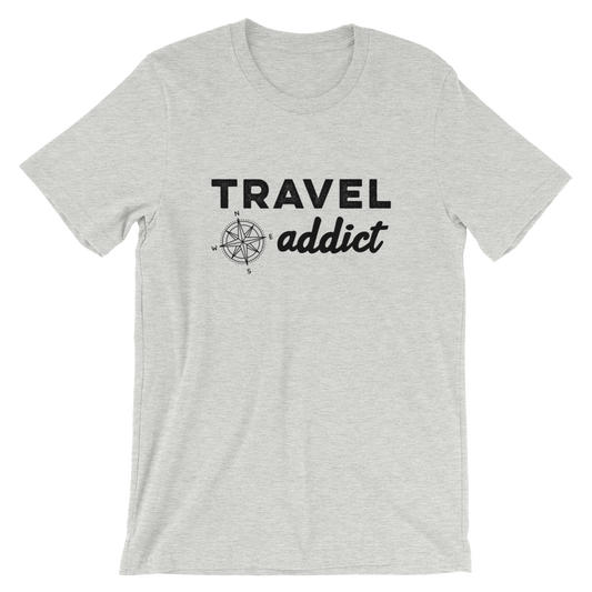 Travel Addict with Compass T-Shirt - Travel Suppliers Plus