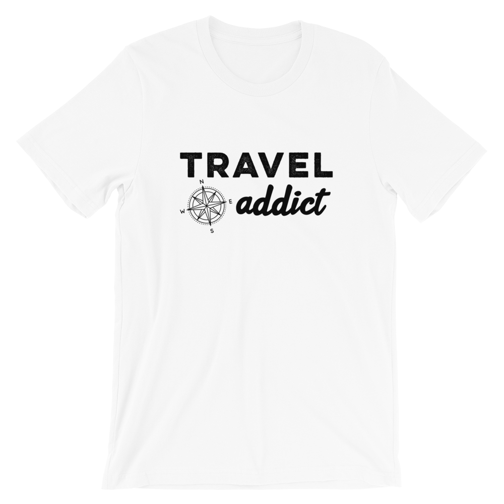 Travel Addict with Compass T-Shirt - Travel Suppliers Plus